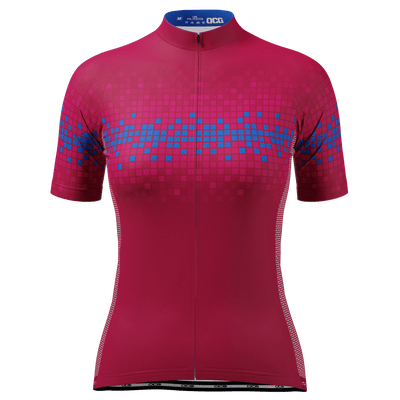 Women's Retro Pixel Short Sleeve Cycling Jersey