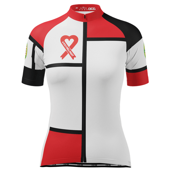 Women's La Vie Claire in Red Custom Short Sleeve Cycling Jersey