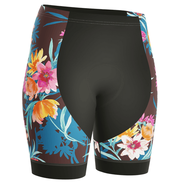 Women's Tropical Bloom Gel Padded Cycling Shorts