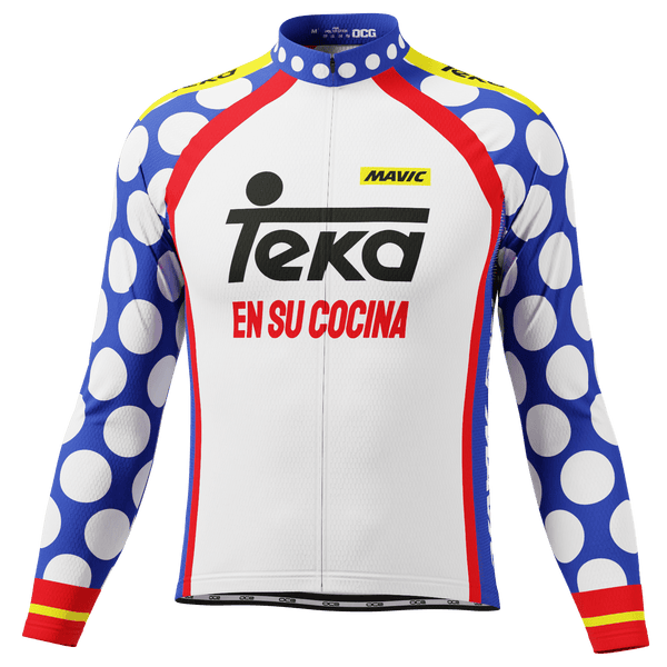 Men's Retro Team Teka Long Sleeve Cycling Jersey