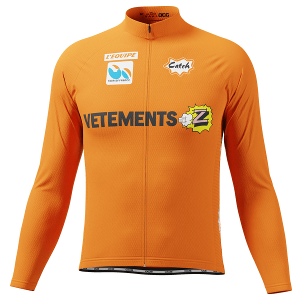 Men's Retro Vetements Team Z Long Sleeve Cycling Jersey