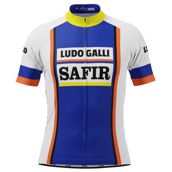 Men's Retro 1978 Ludo Safir  Short Sleeve Cycling Jersey