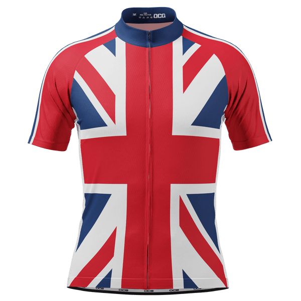 Men's Union Jack UK  Short Sleeve Cycling Jersey