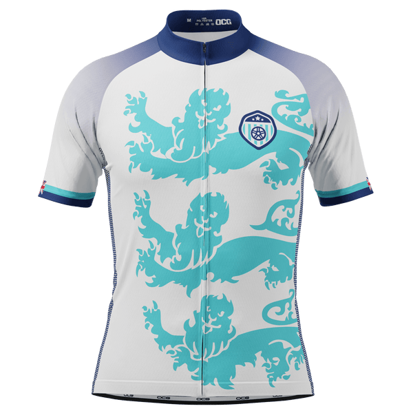 Men's England Soccer Short Sleeve Cycling Jersey