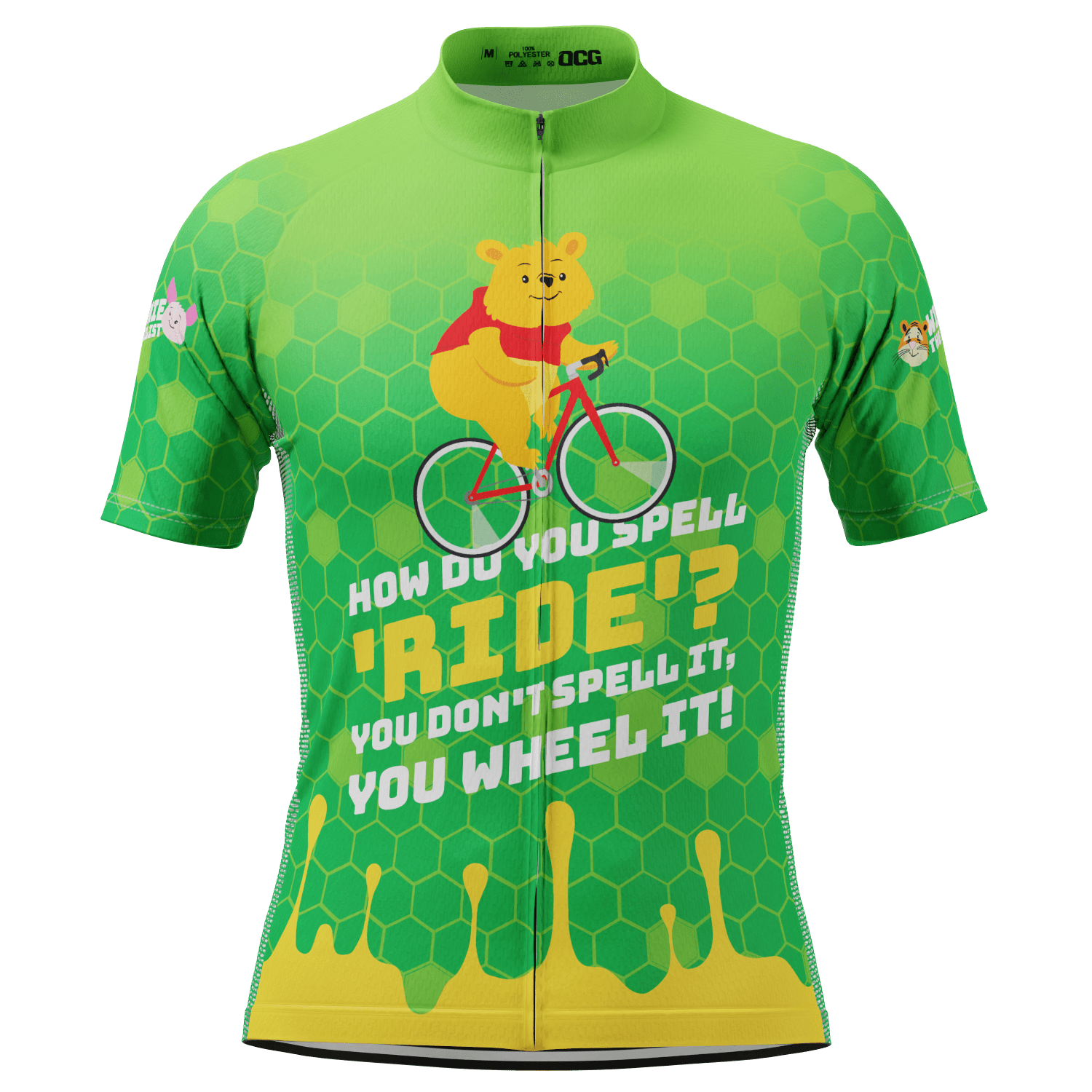 Men's Winnie The Cyclist Short Sleeve Cycling Jersey