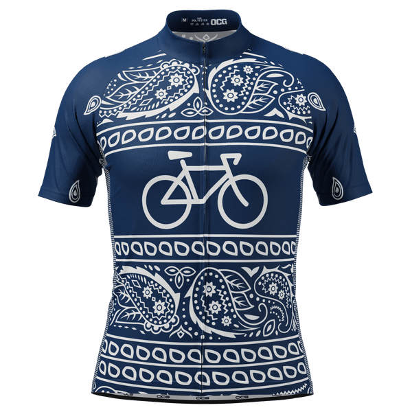 Men's Custom Bandana Style Design Short Sleeve Cycling Jersey