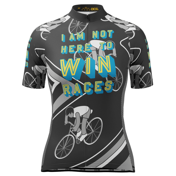 Women's I am Not Here To Win Races Short Sleeve Cycling Jersey