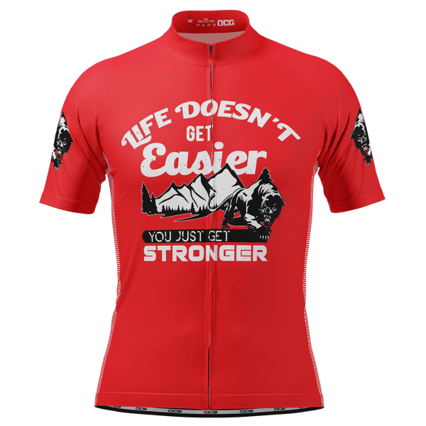 Men's Life Doesn't Get Easier, You Get Stronger Short Sleeve Cycling Jersey