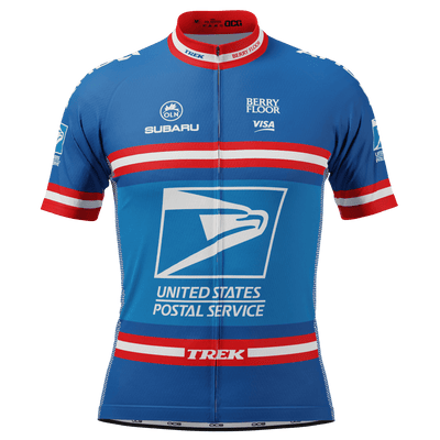Men's Retro US Postal Short Sleeve Cycling Jersey