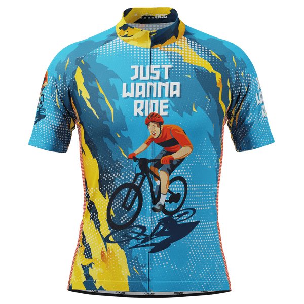 Men's Just Wanna Ride Short Sleeve Cycling Jersey