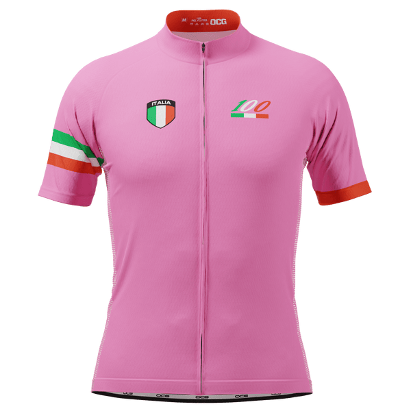 Men's Pink 100 Giro d'Italia Short Sleeve Cycling Jersey