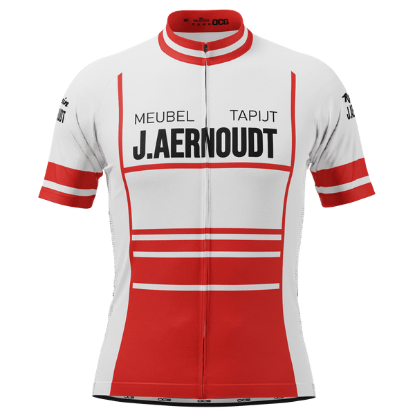 Men's Retro 1983 Jacky Aernoudt Rosin Short Sleeve Cycling Jersey
