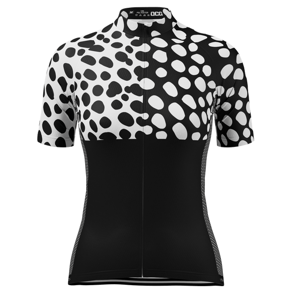 Women's Leopard Spots Short Sleeve Cycling Jersey