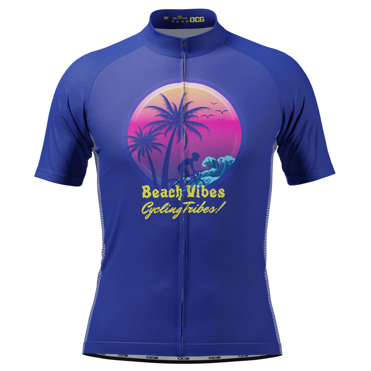 Men's Retrowave Sunset Short Sleeve Cycling Jersey