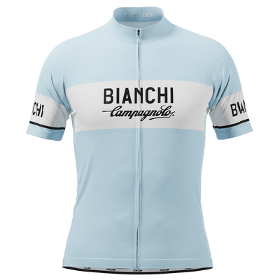 Men's Retro Bianchi Short Sleeve Cycling Jersey