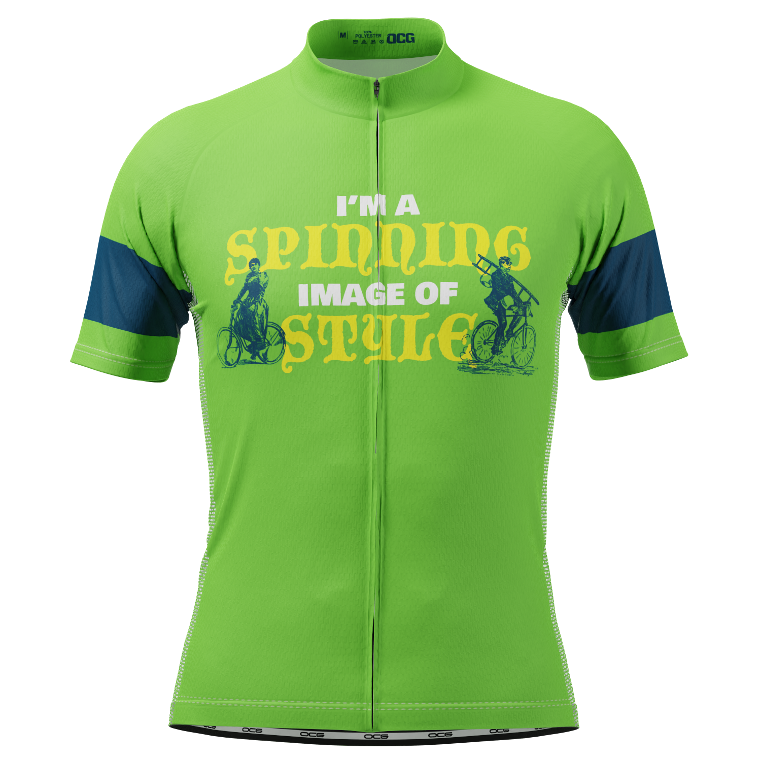 Men's I'm a Spinning Image of Style Short Sleeve Cycling Jersey