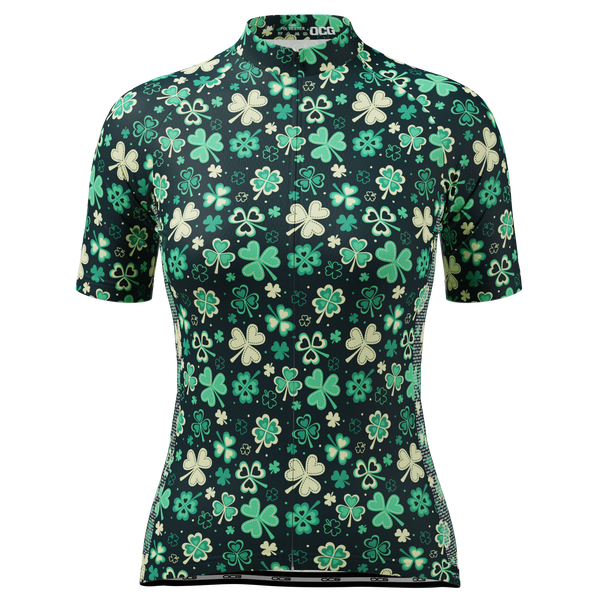 Women's Shamrocks & Clovers Short Sleeve Cycling Jersey