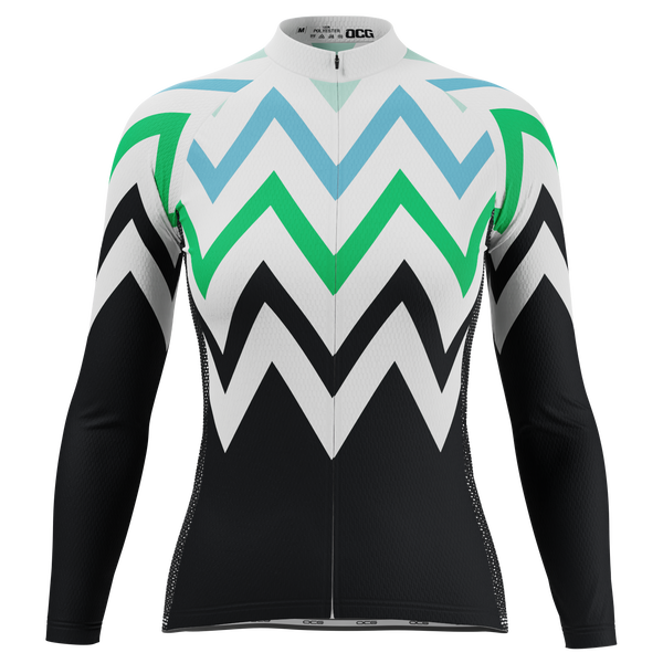 Women's Zigzag Mountain Long Sleeve Cycling Jersey