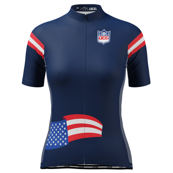Women's New England Football Short Sleeve Cycling Jersey