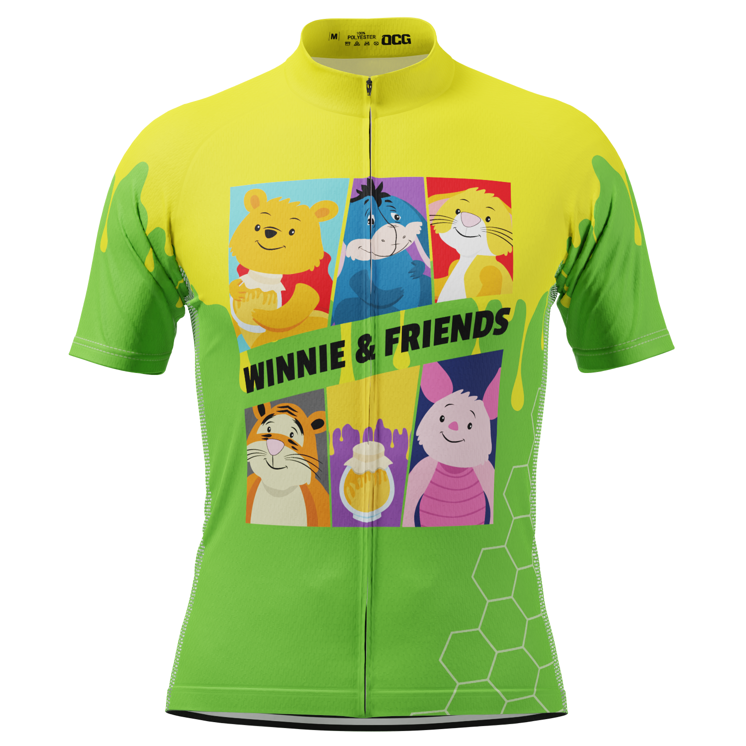 Men's Winnie & Friends Short Sleeve Cycling Jersey