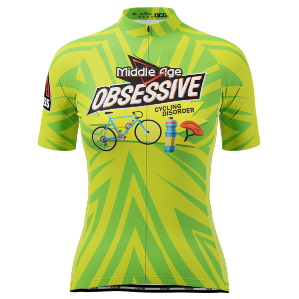 Women's Middle Age Obsessive Cycling Disorder Short Sleeve Cycling Jersey