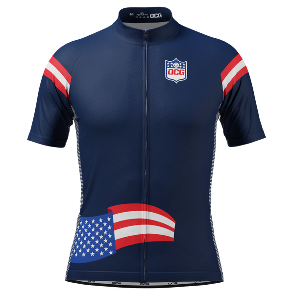 Men's New England Football Short Sleeve Cycling Jersey