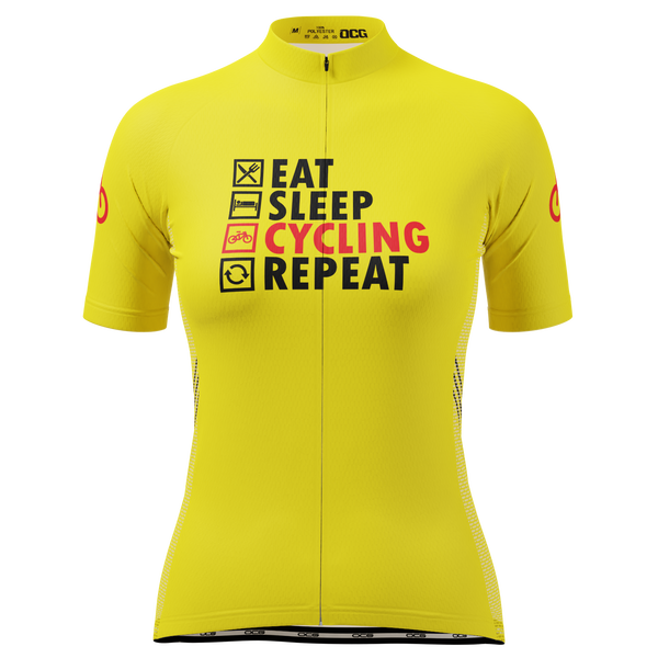 Women's Eat, Sleep, Cycling, Repeat Short Sleeve Cycling Jersey