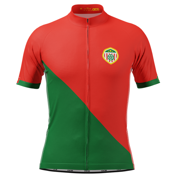 Men's Portugal Soccer Short Sleeve Cycling Jersey