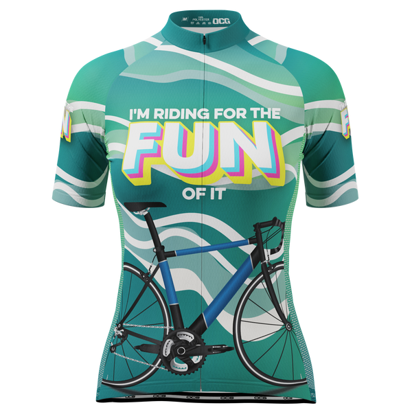 Women's I'm Riding For The Fun Of It Short Sleeve Cycling Jersey