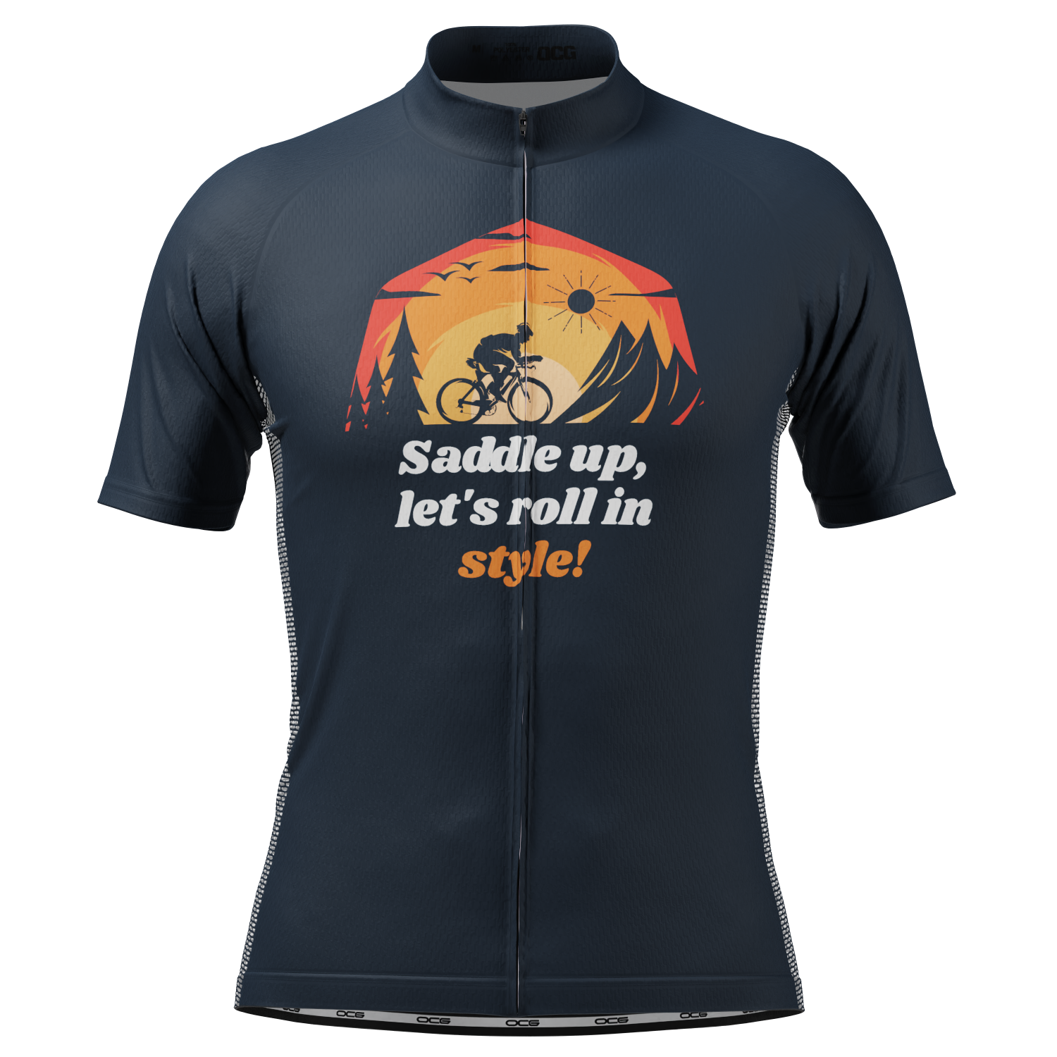 Men's Saddle Up, Let's Roll In Style! Short Sleeve Cycling Jersey