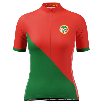 Maillot de cyclisme à manches courtes pour femmes du Portugal