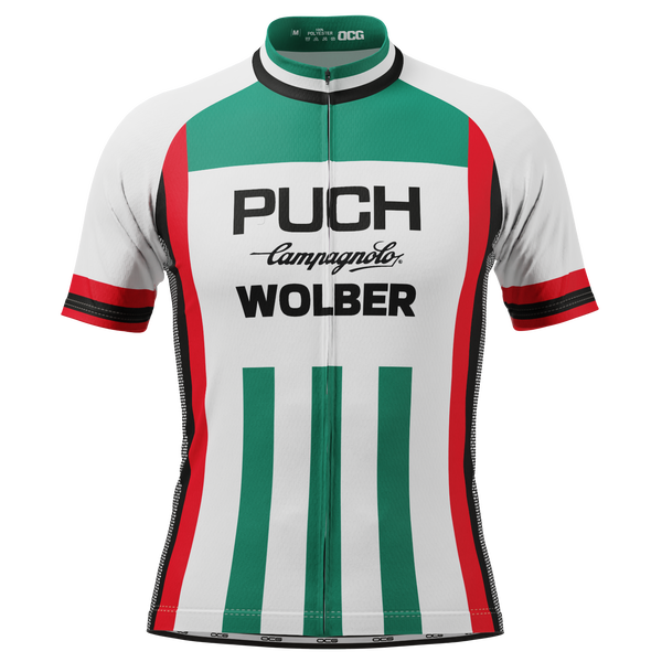 Men's Retro 1981 Puch Campagnolo Wolber Short Sleeve Cycling Jersey