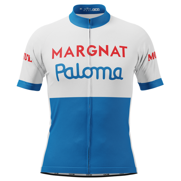 Men's Retro 1962 Team Margnat Paloma Short Sleeve Cycling Jersey