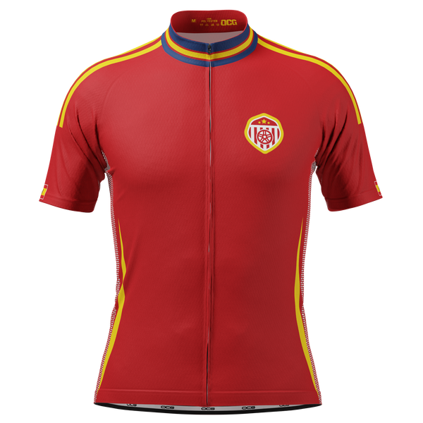 Men's Spain Soccer Short Sleeve Cycling Jersey