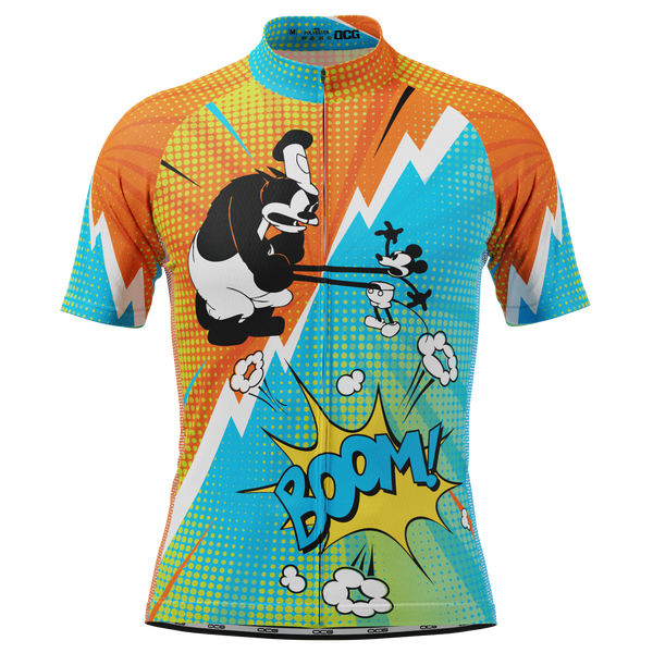 Men's Steamboat Willie Comics Short Sleeve Cycling Jersey