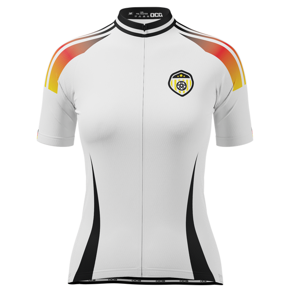 Women's Germany Soccer Short Sleeve Cycling Jersey