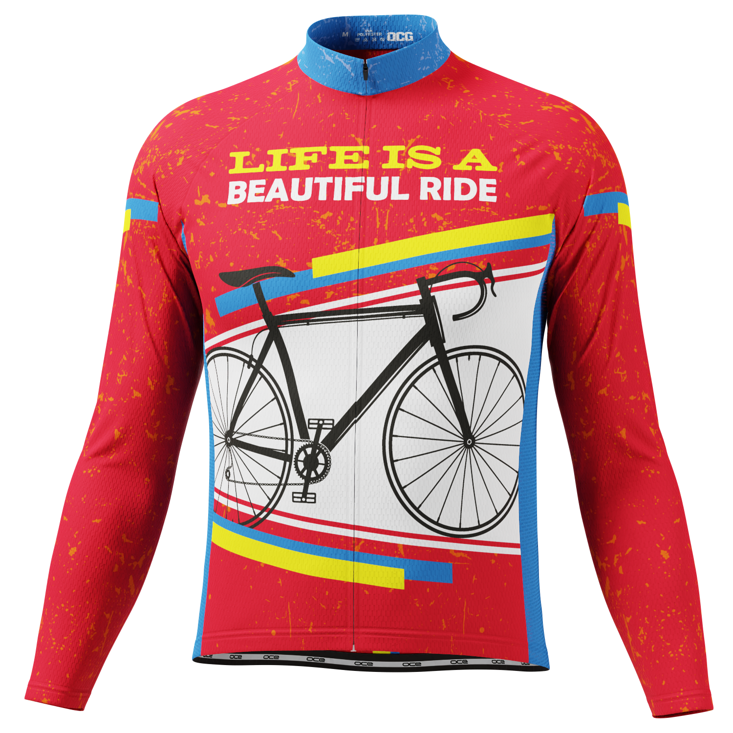 Men's Life is a Beautiful Ride Long Sleeve Cycling Jersey