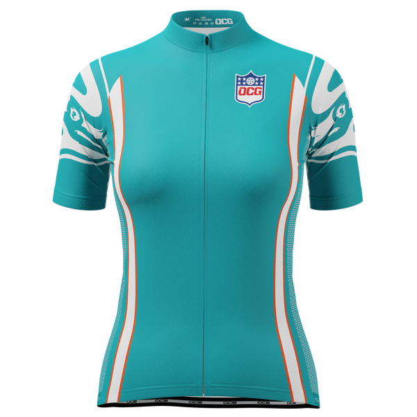 Women's Miami Football Short Sleeve Cycling Jersey