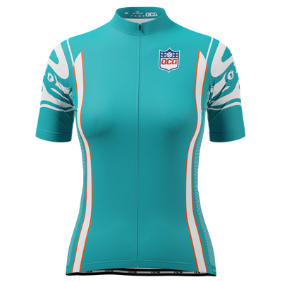 Women's Miami Football Short Sleeve Cycling Jersey