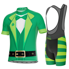 Ensemble de cyclisme pour hommes Leprechaun à manches courtes en 2 pièces