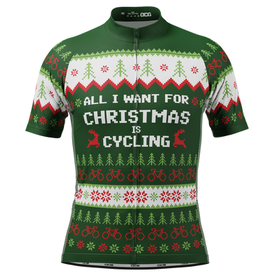 Men's All I Want For Christmas Short Sleeve Cycling Jersey