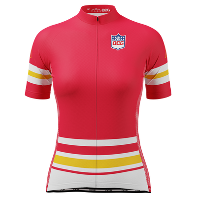 Women's Kansas Football Short Sleeve Cycling Jersey