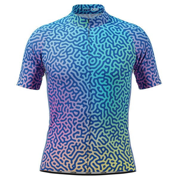 Men's Holographic Organic Lines Short Sleeve Cycling Jersey