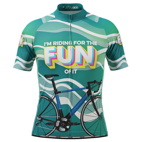 Men's I'm Riding For The Fun Of It Short Sleeve Cycling Jersey