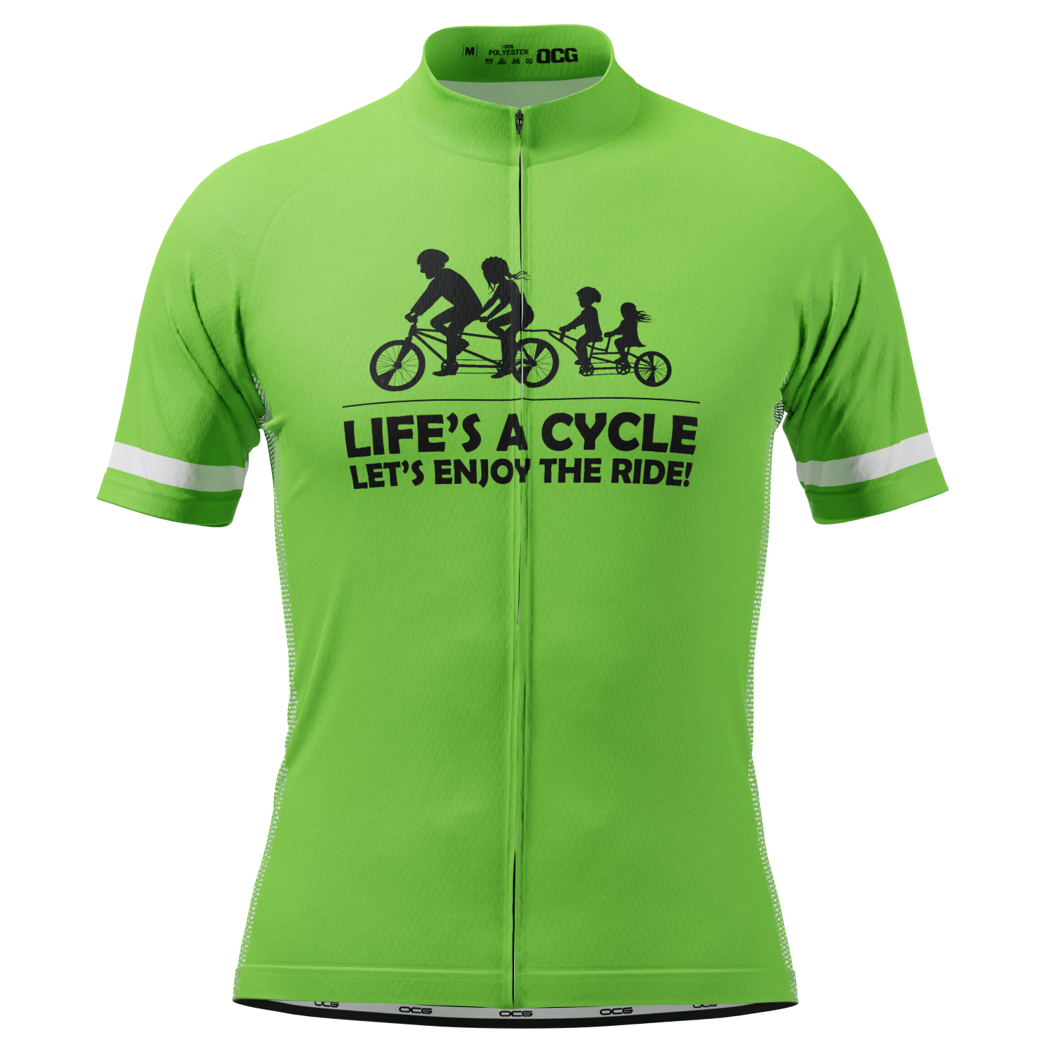 Men's Life's a Cycle, Let's Enjoy The Ride! Short Sleeve Cycling Jersey