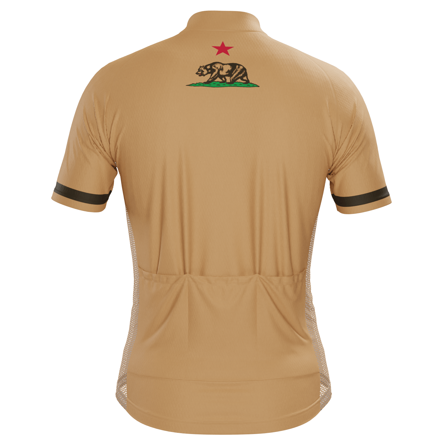 Men's California Republic Series 1 (Brown) Short Sleeve Cycling Jersey