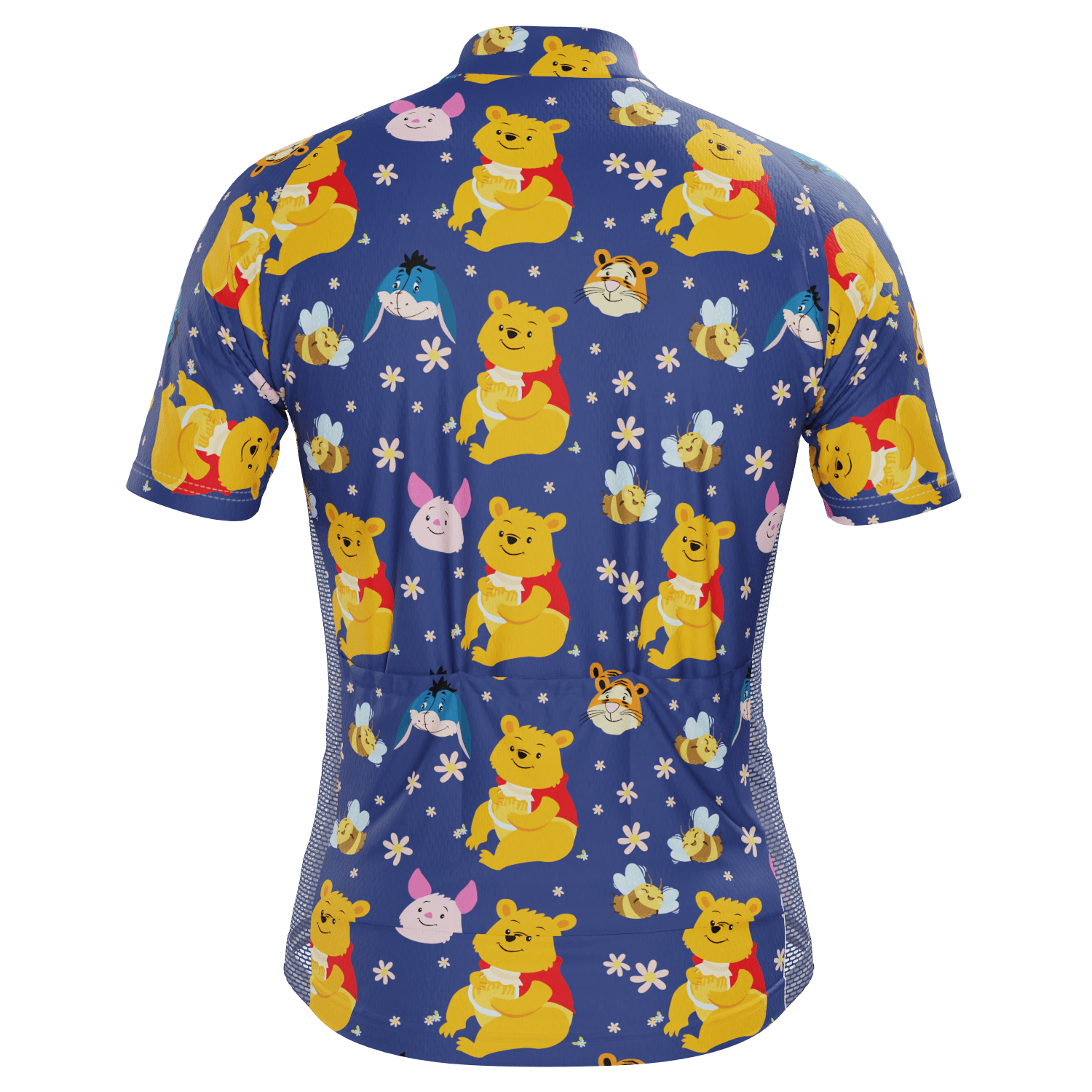 Men's Winnie The Pooh & Bees Short Sleeve Cycling Jersey