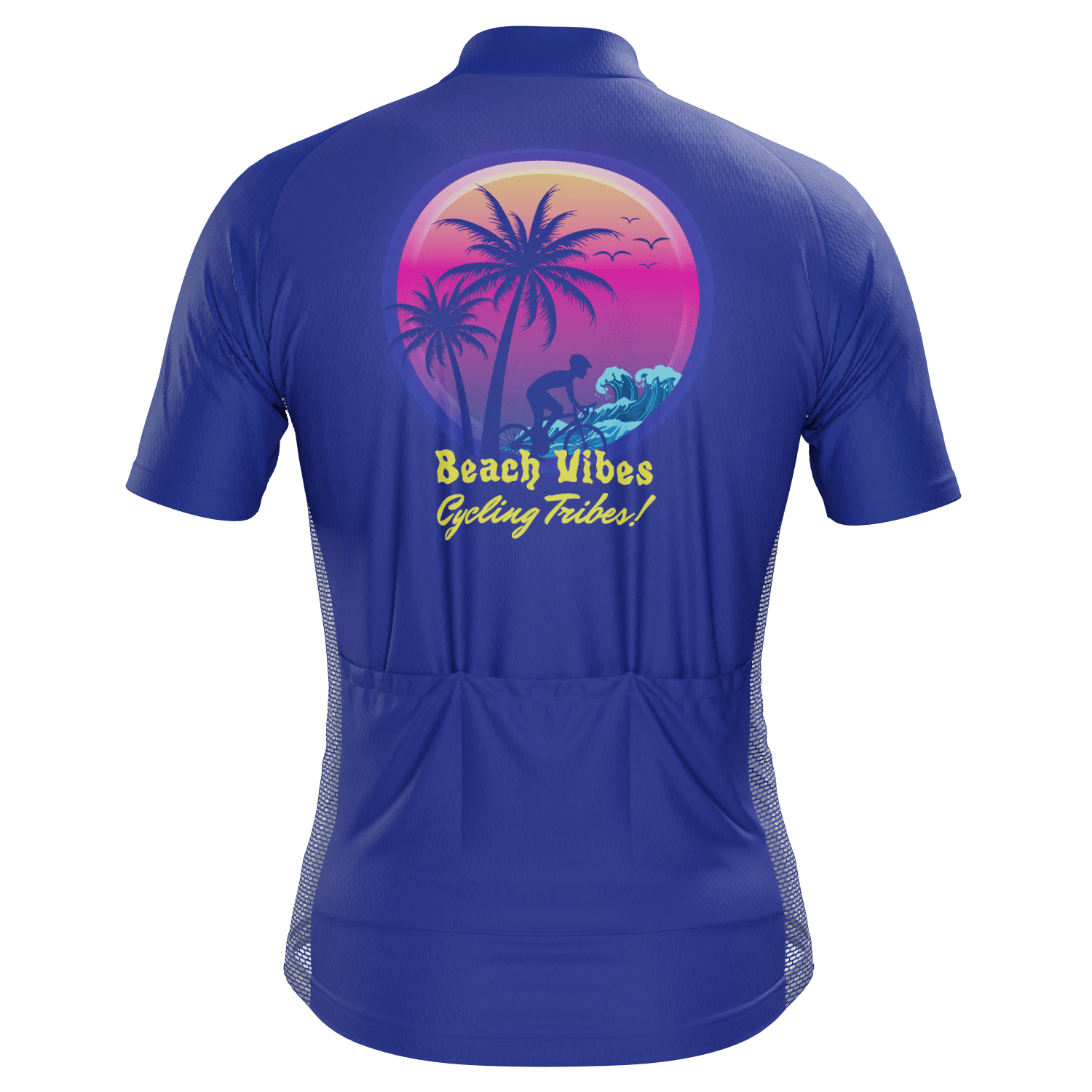 Men's Retrowave Sunset Short Sleeve Cycling Jersey