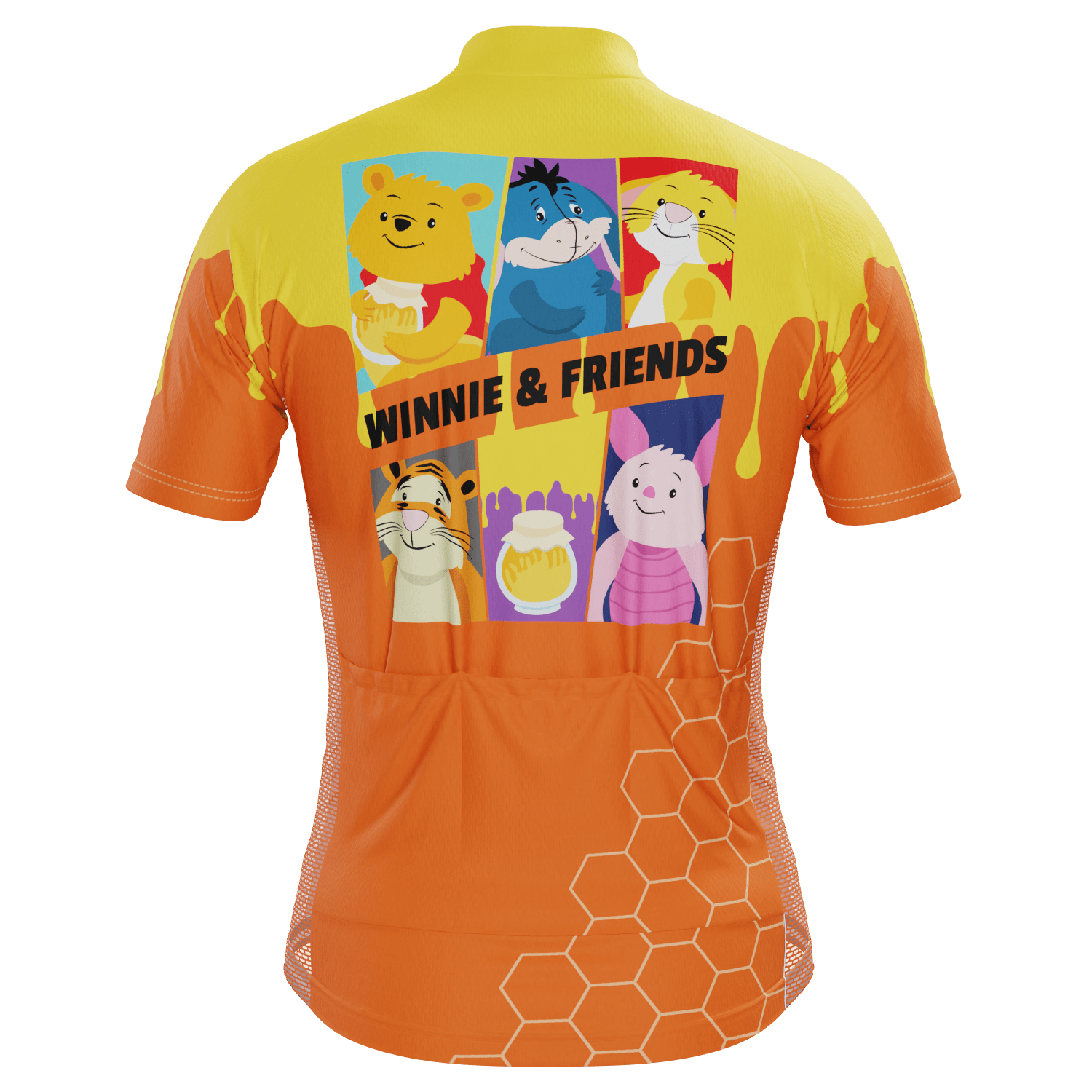 Men's Winnie & Friends Short Sleeve Cycling Jersey