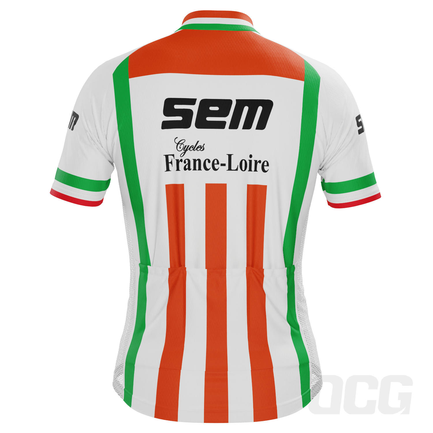 Men's Retro Sem Cycles France Loire Short Sleeve Cycling Jersey